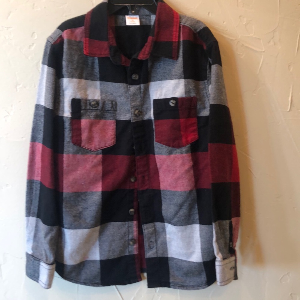 Gymboree boys long sleeve button down shirt, 7/8